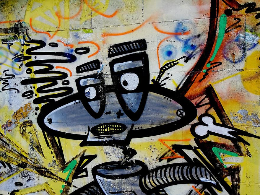 Detail Robot Graffiti Art Nomer 52