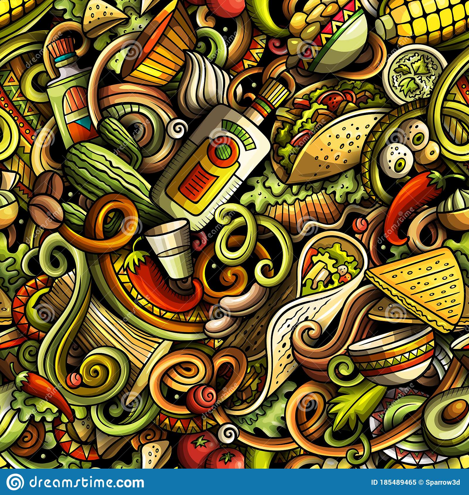 Detail Seamless Food Graffiti Nomer 3