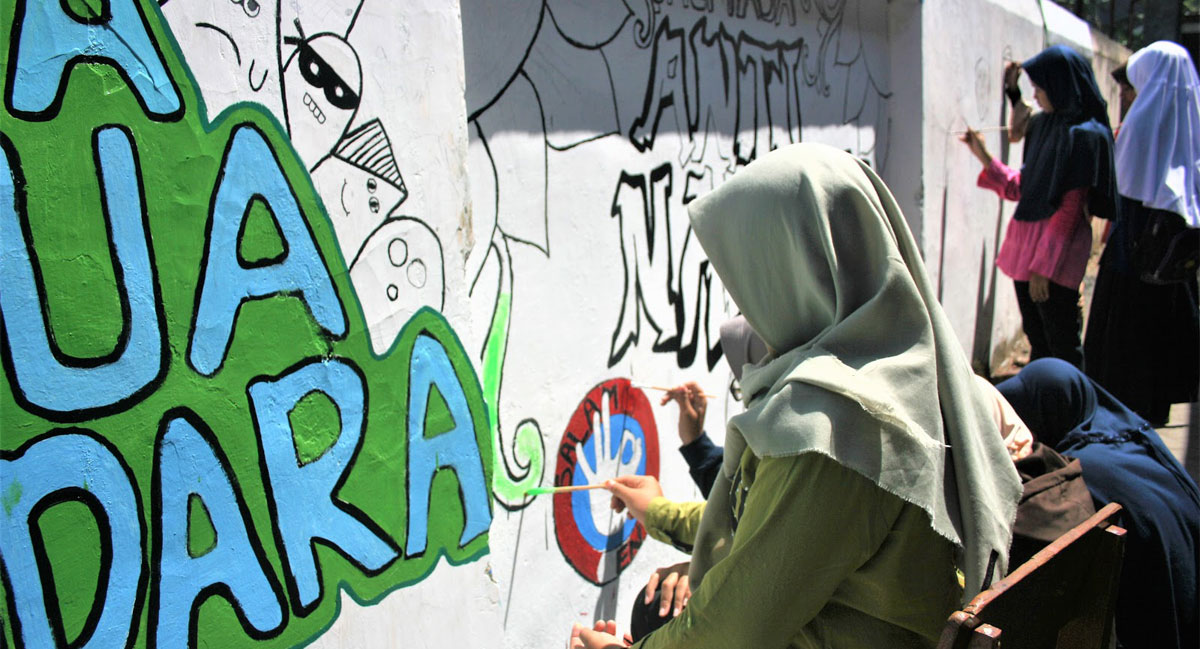 Detail Seni Graffiti Bertema Semangat Nomer 36