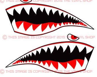 Detail Shark Teeth Graffiti On Aircraft Nomer 44