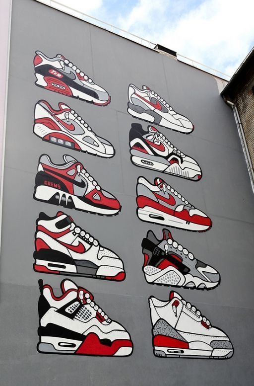 Detail Shoes Graffiti Wall Nomer 5