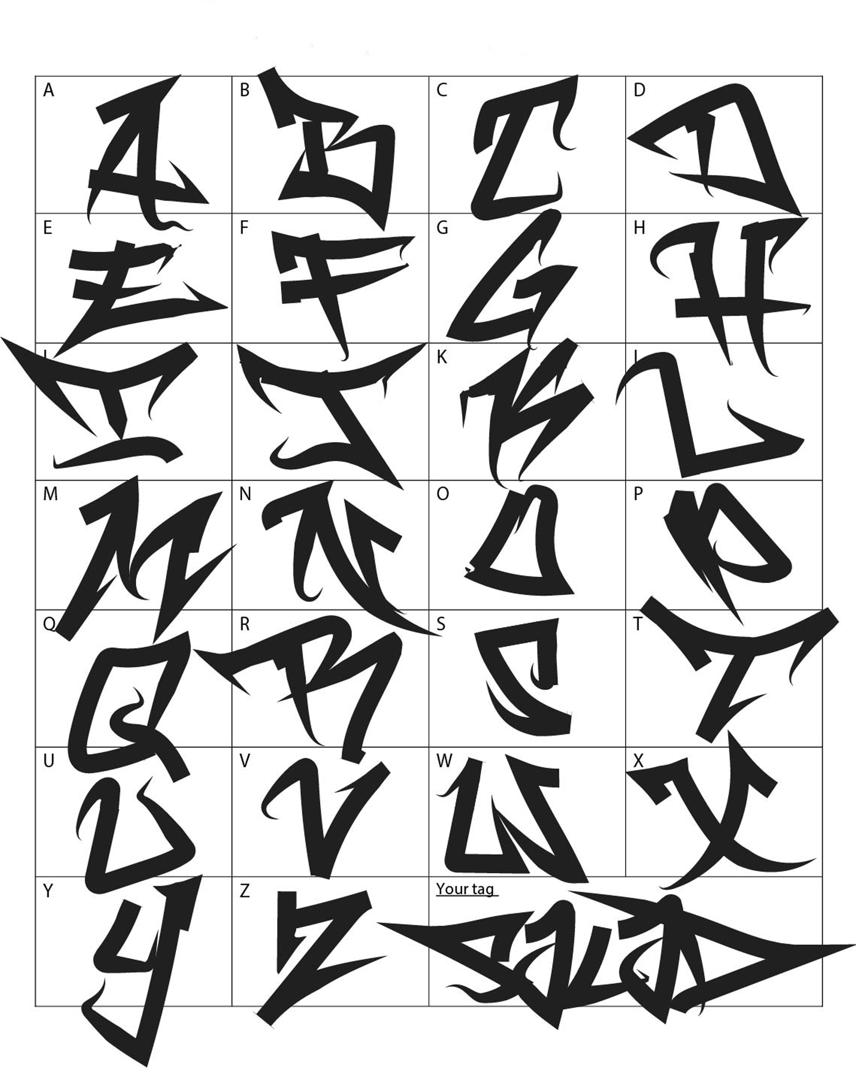 Download Simple Graffiti Alphabet Nomer 8