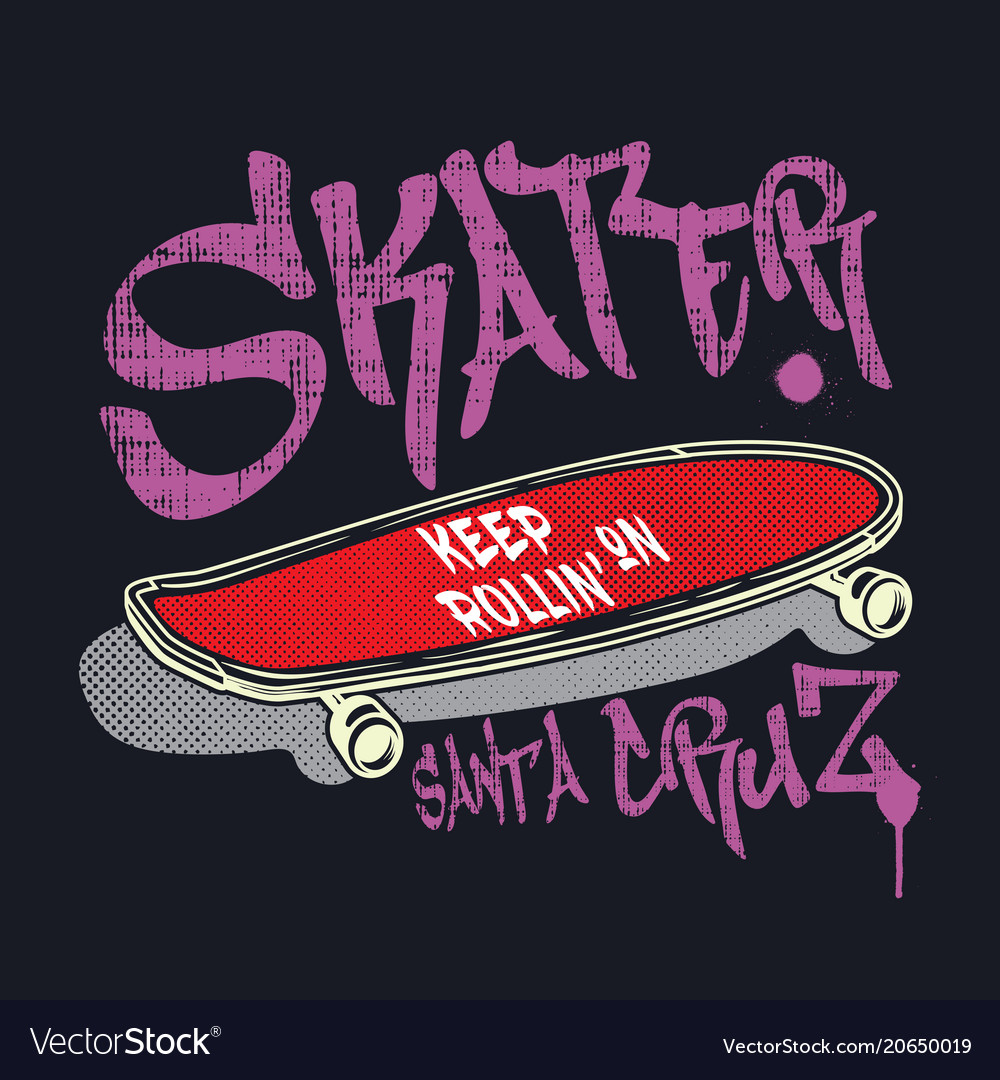 Skater Graffiti Vector - KibrisPDR