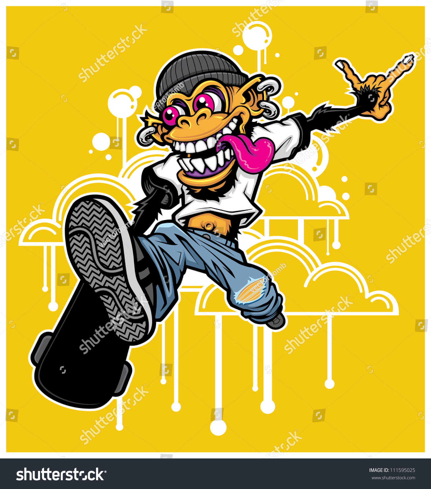 Download Skater Graffiti Vector Nomer 22