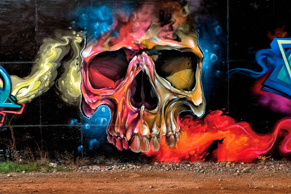 Detail Skeleton Skull Graffiti Nomer 3