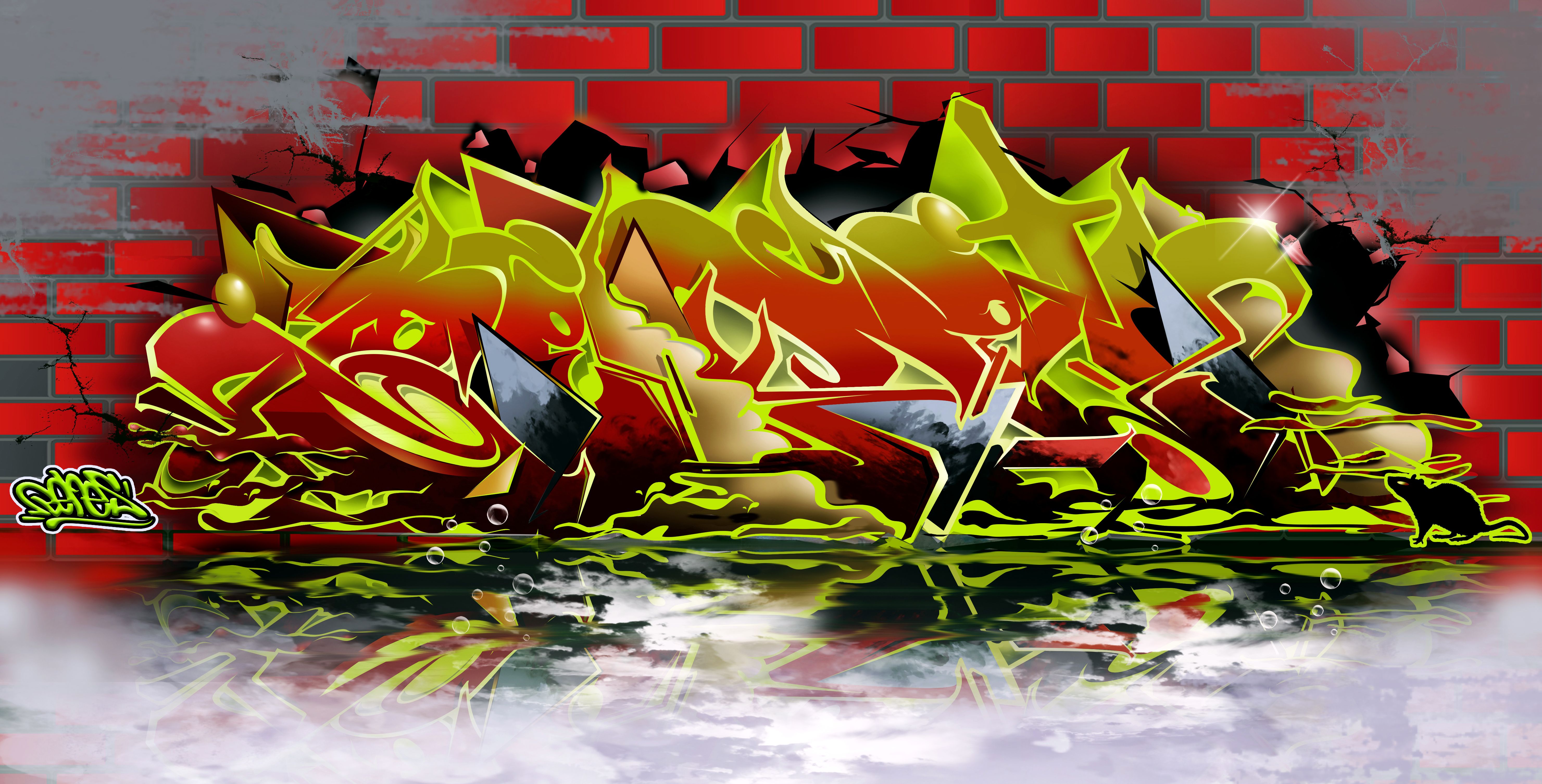 Detail Sketch Graffiti Nama Nomer 33