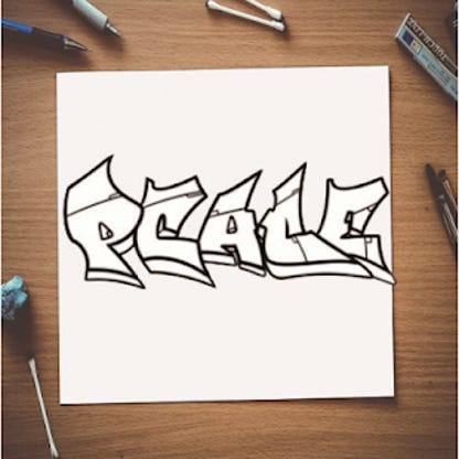 Detail Sketch Graffiti Nama Nomer 38