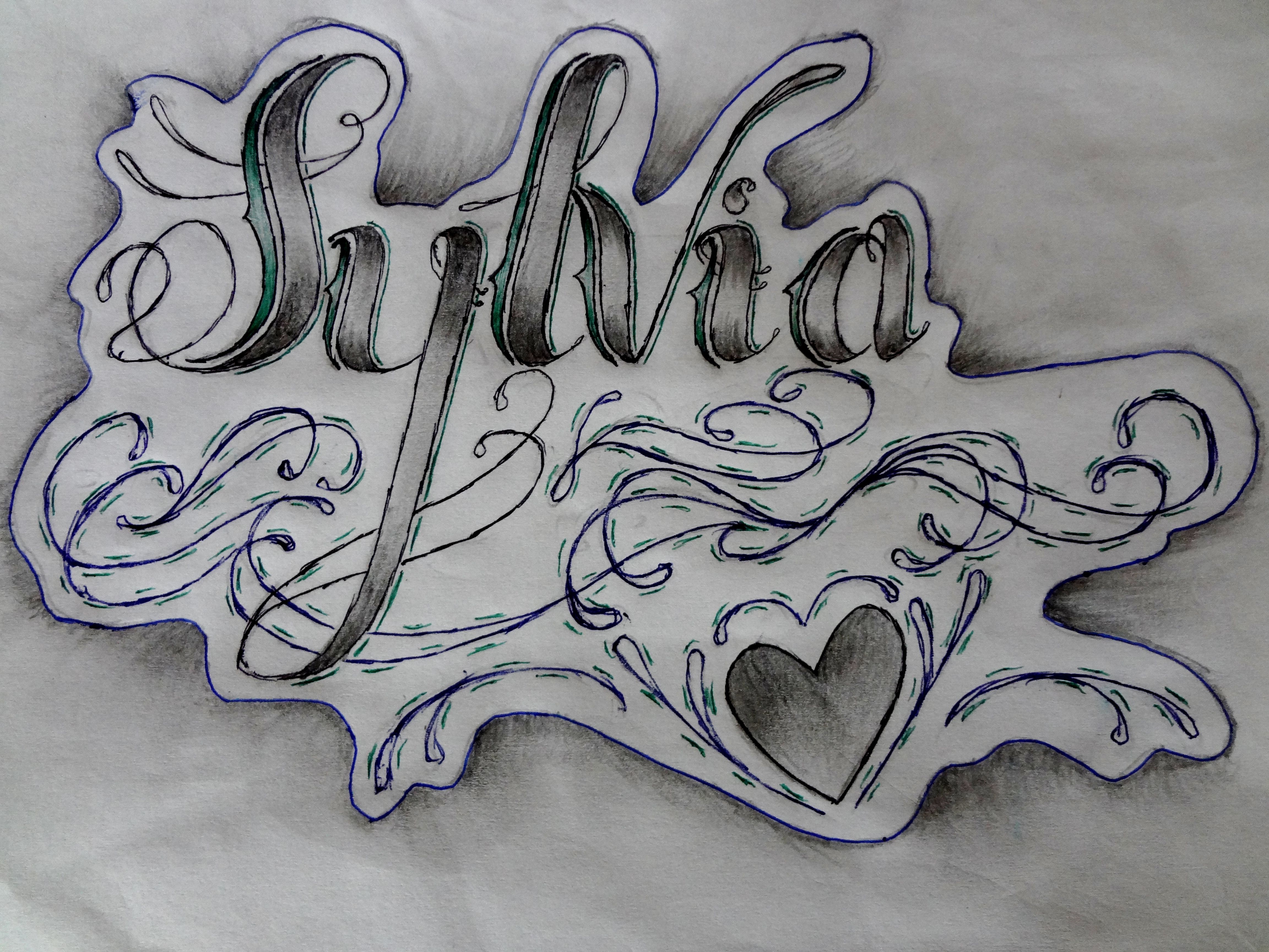 Detail Sketch Graffiti Nama Nomer 9