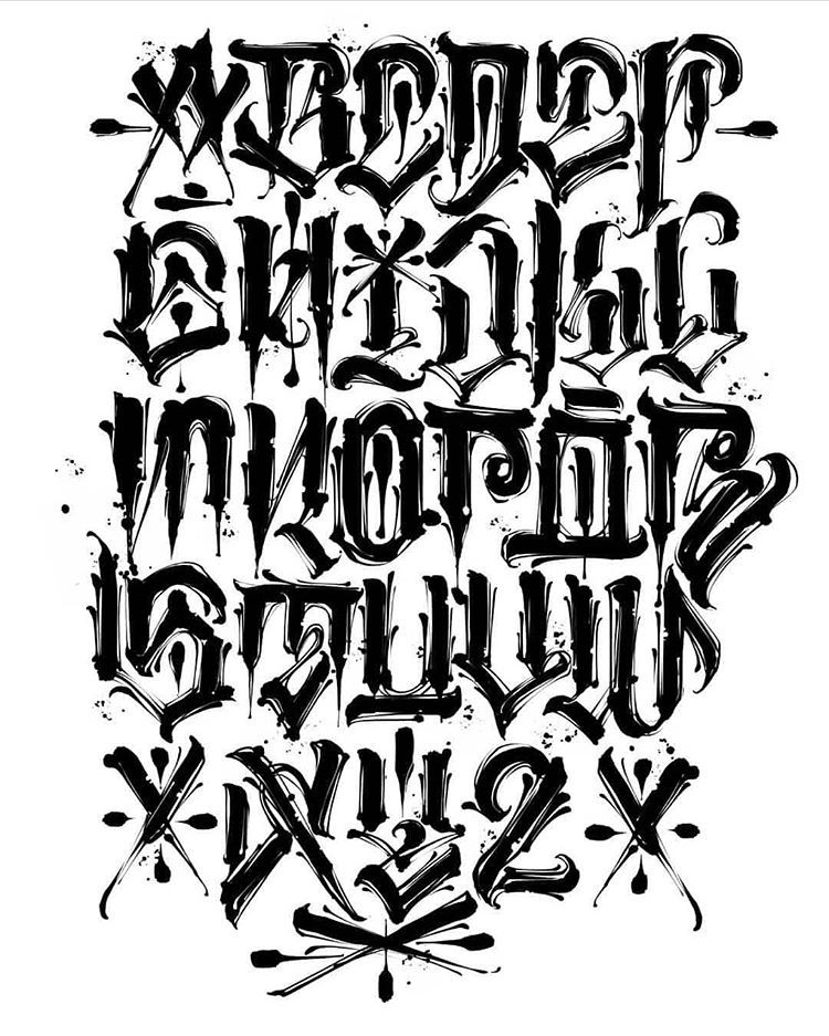 Detail Sketsa Alphabet Graffiti Nomer 12