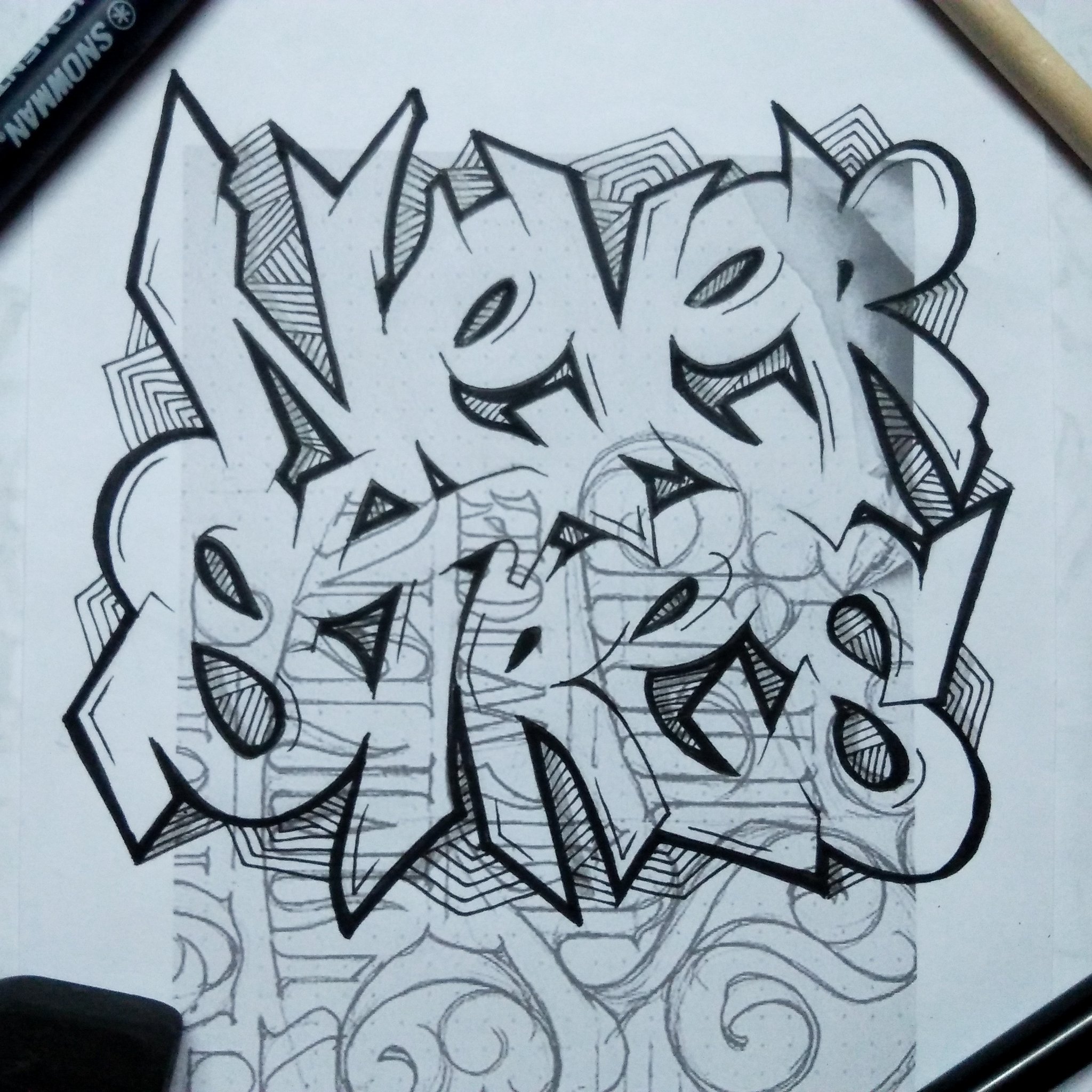 Detail Sketsa Graffiti Kekinian Nomer 9