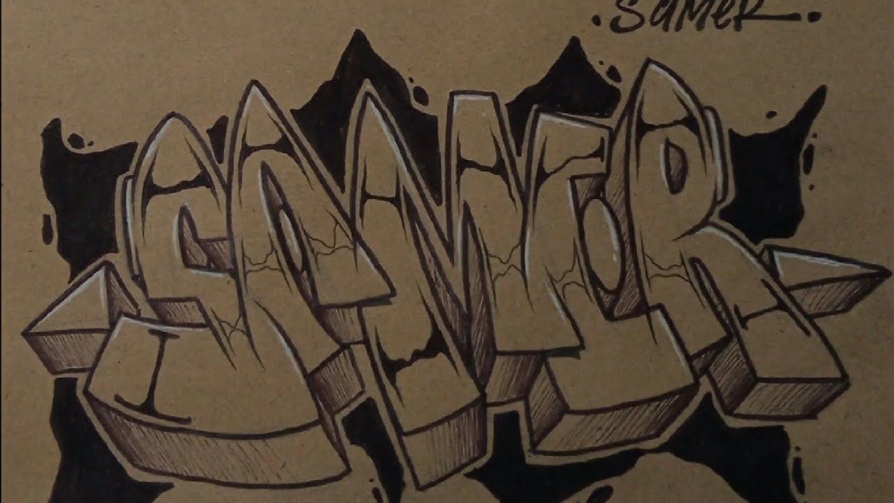 Detail Sketsa Graffiti Keren Nomer 42