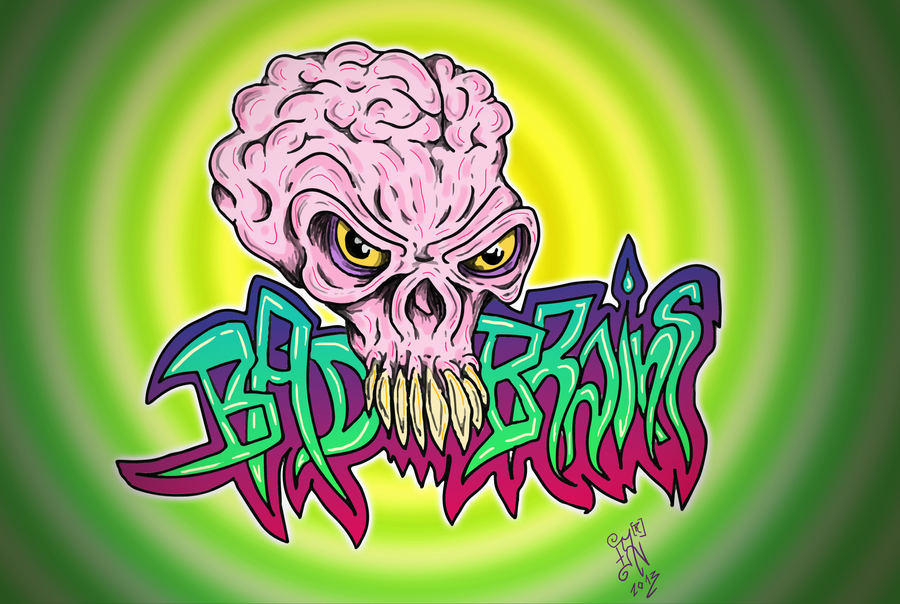 Detail Skull Brain Graffiti Nomer 12