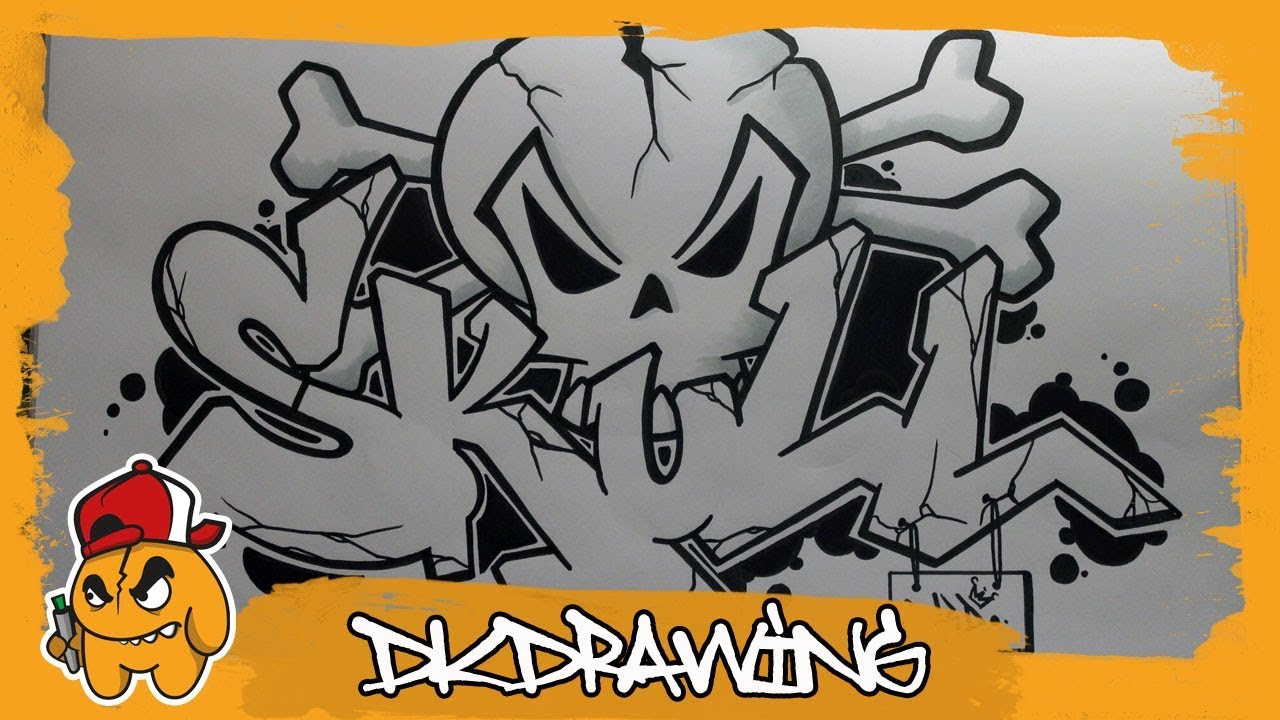 Detail Skull Graffiti Drawing Nomer 6