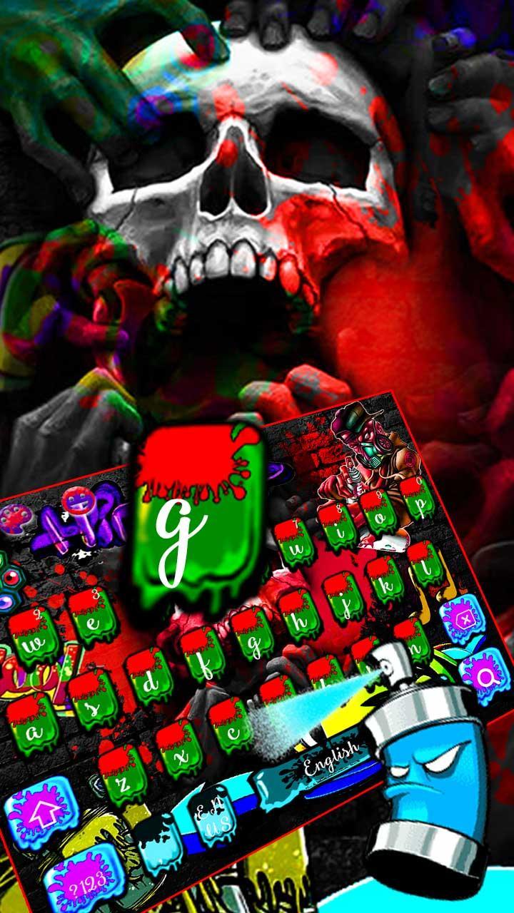 Detail Skull Graffiti Keyboard Nomer 9