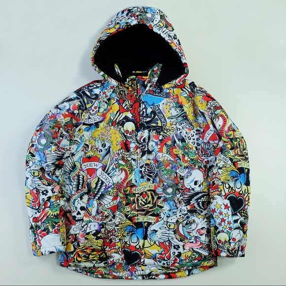 Detail Skull Graffiti Parka Nomer 9