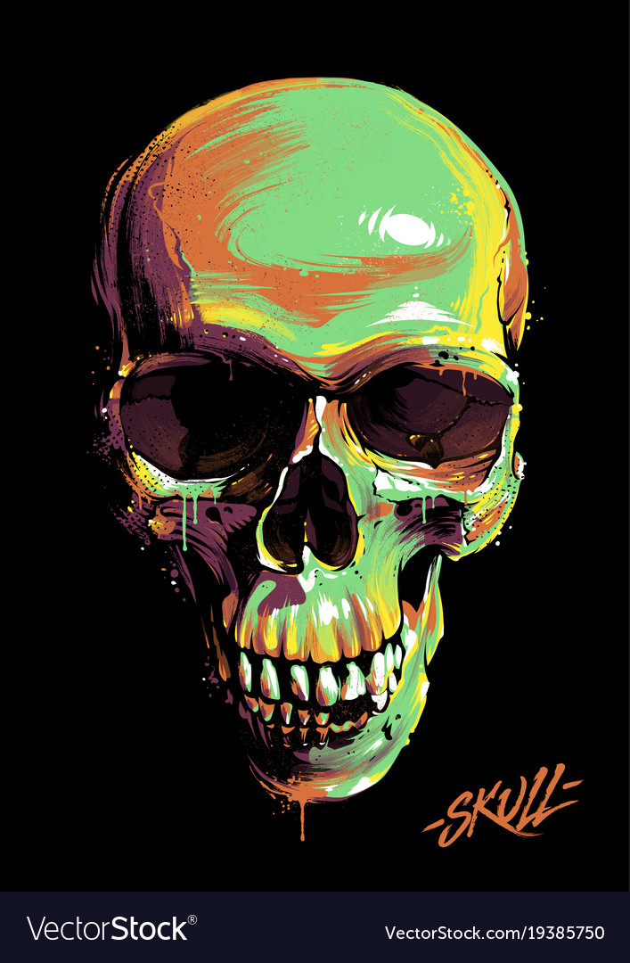 Detail Skull Graffiti Vector Nomer 28