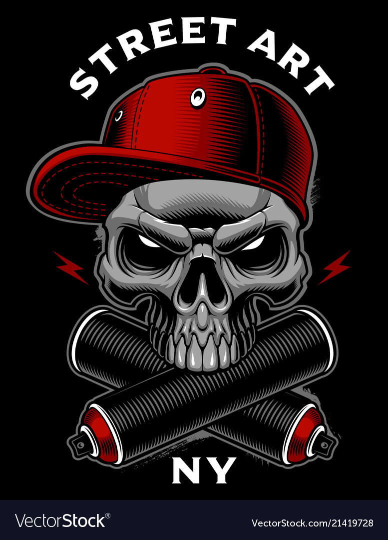 Detail Skull Graffiti Vector Nomer 8