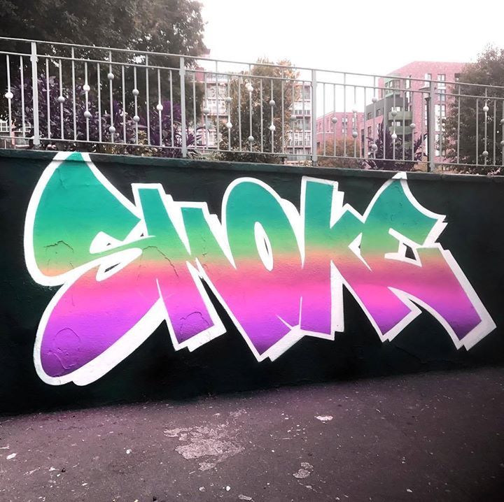 Detail Smoke Graffiti City Wall Nomer 4