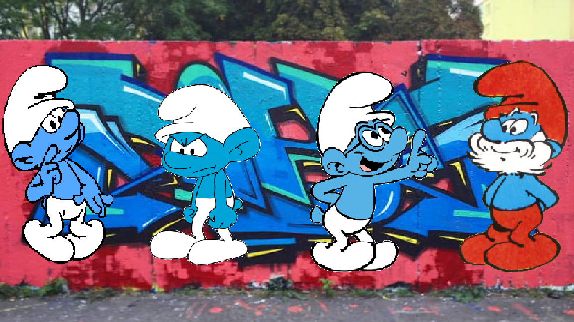 Detail Smurf Graffiti Nomer 9