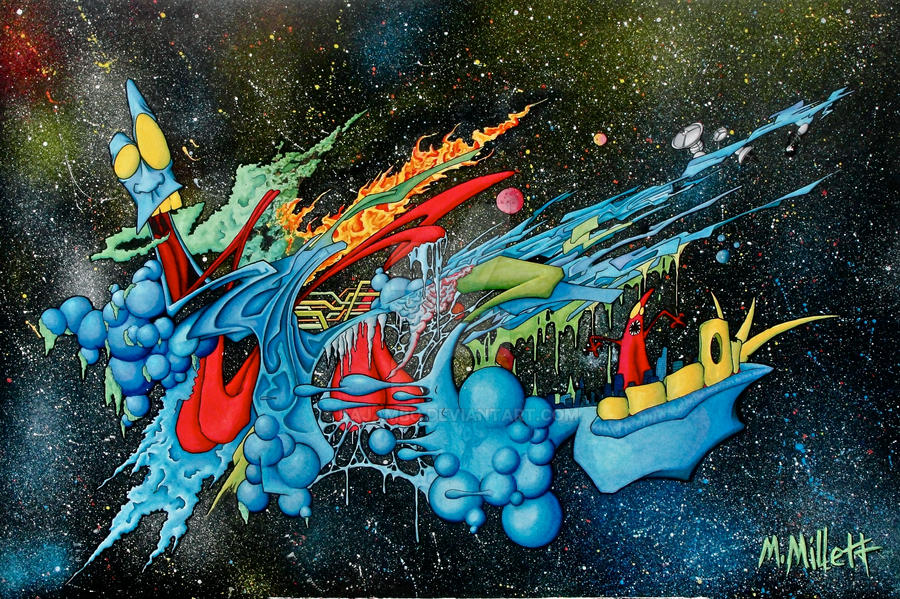 Detail Space Graffiti Art Nomer 32