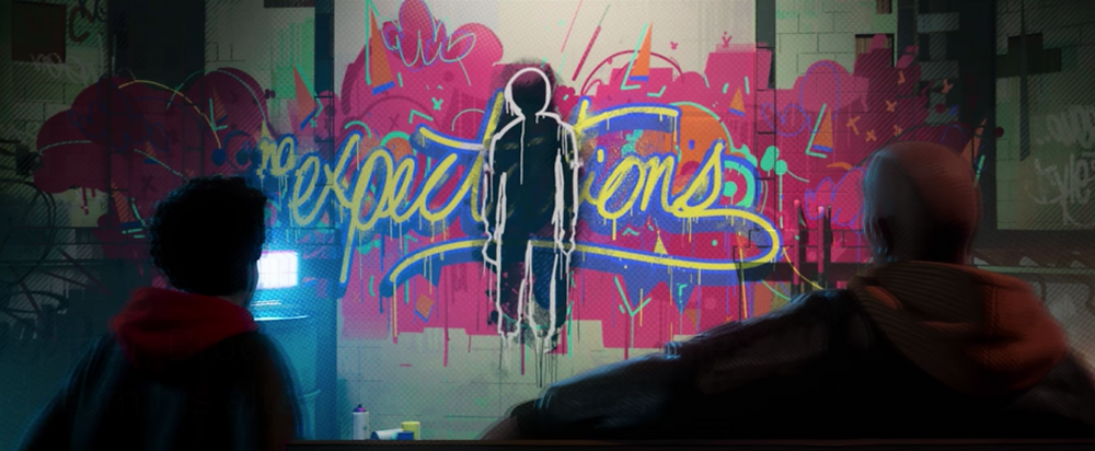 Detail Spider Man Into The Spider Verse Graffiti Nomer 4