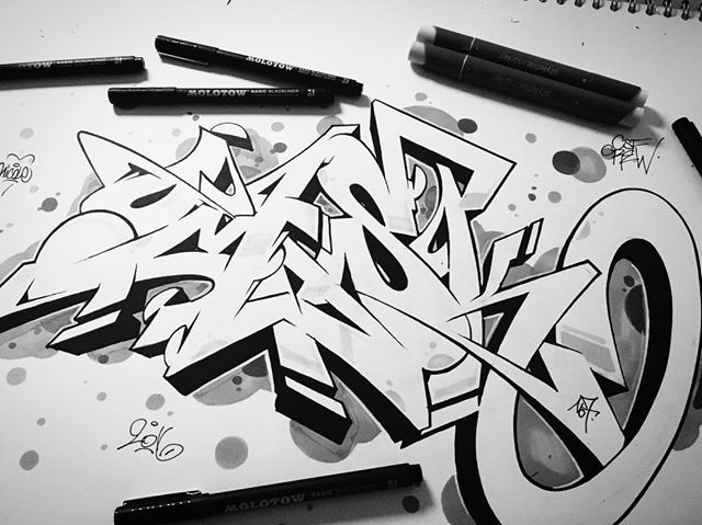 Detail Spidol Sketch Graffiti Nomer 20