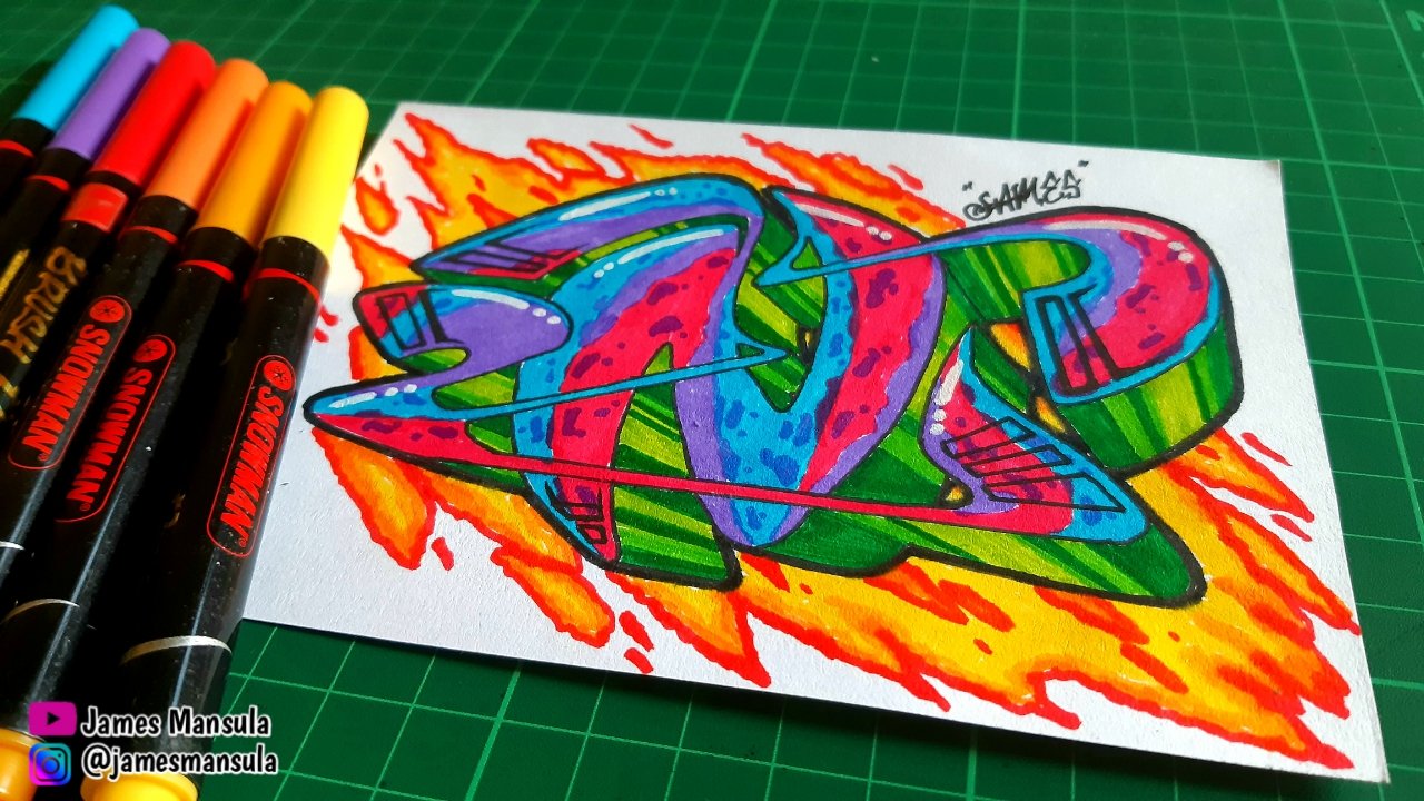 Detail Spidol Sketch Graffiti Nomer 39