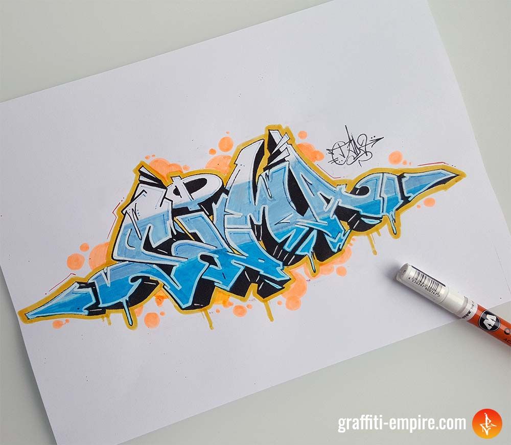 Detail Spidol Sketch Graffiti Nomer 58