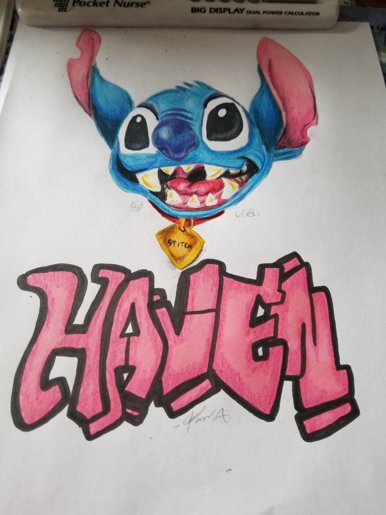 Detail Stitch Graffiti Sketch Nomer 2