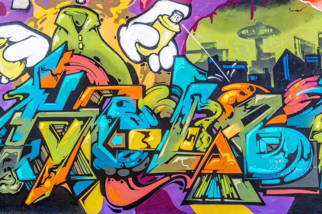 Detail Street Art Graffiti Artiste Nomer 32