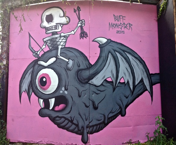 Detail Street Art Graffiti Monster Nomer 25