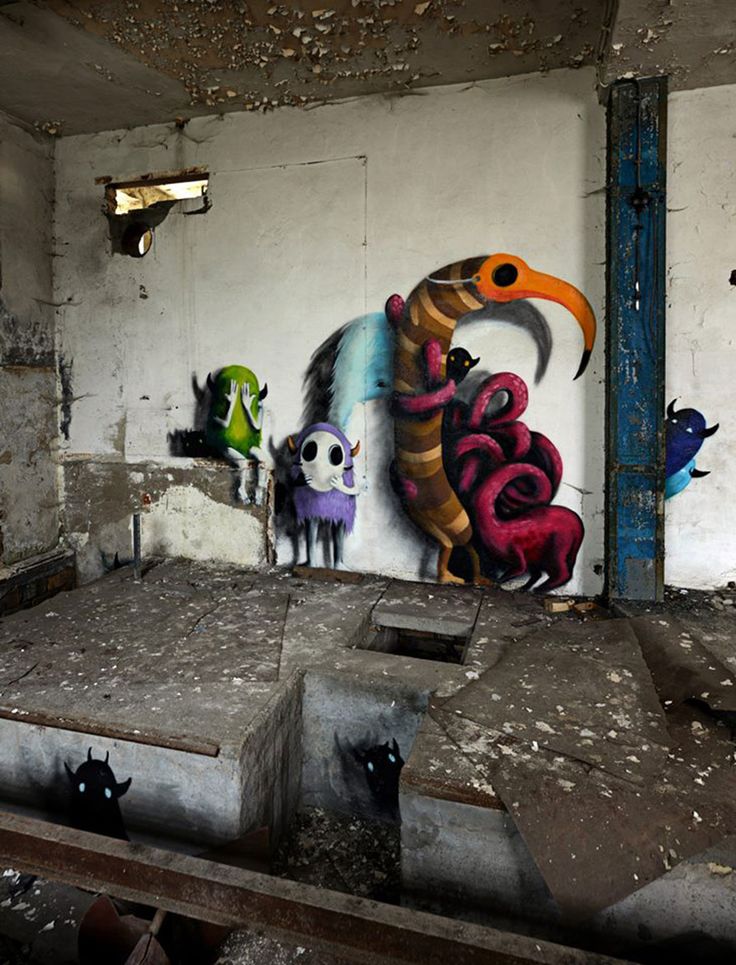 Detail Street Art Graffiti Monster Nomer 27