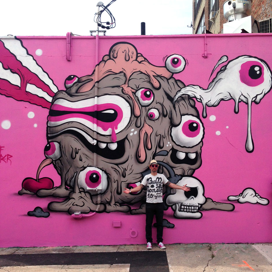 Detail Street Art Graffiti Monster Nomer 30