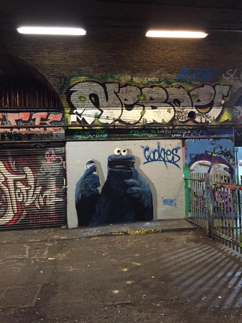 Detail Street Art Graffiti Monster Nomer 34
