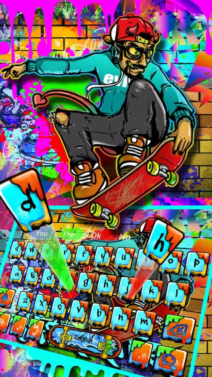 Detail Tema Keyboard Street Skate Graffiti Nomer 6