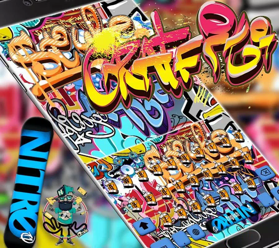 Detail Tema Keyboard Wall Graffiti Nomer 4