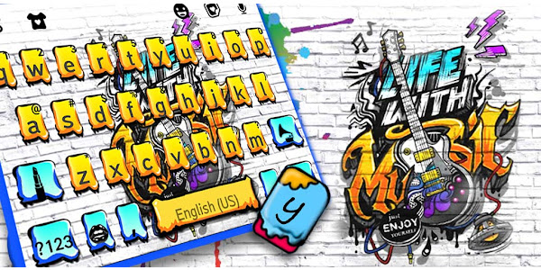 Detail Tema Keyboard Wall Graffiti Nomer 43