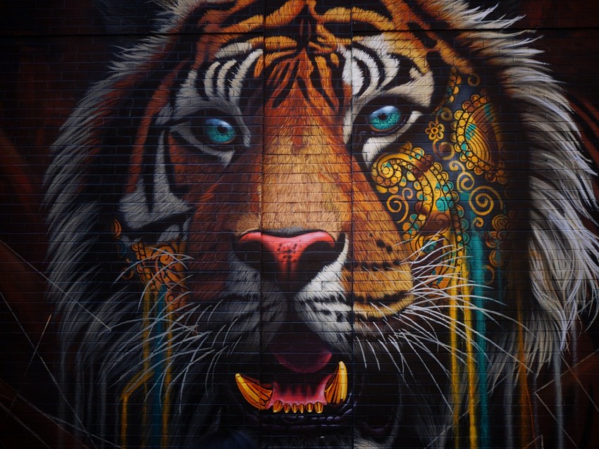 Detail The Tiger Graffiti Nomer 33