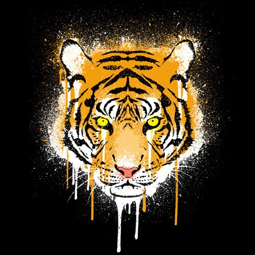 Detail The Tiger Graffiti Nomer 6