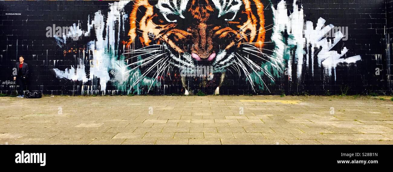 Detail Tiger Graffiti Art Nomer 19