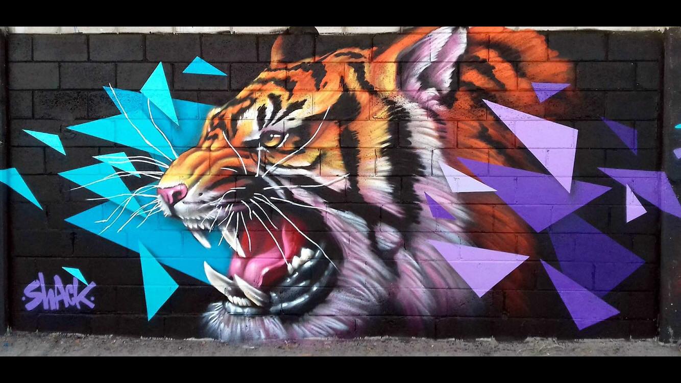 Detail Tiger Graffiti Art Nomer 38