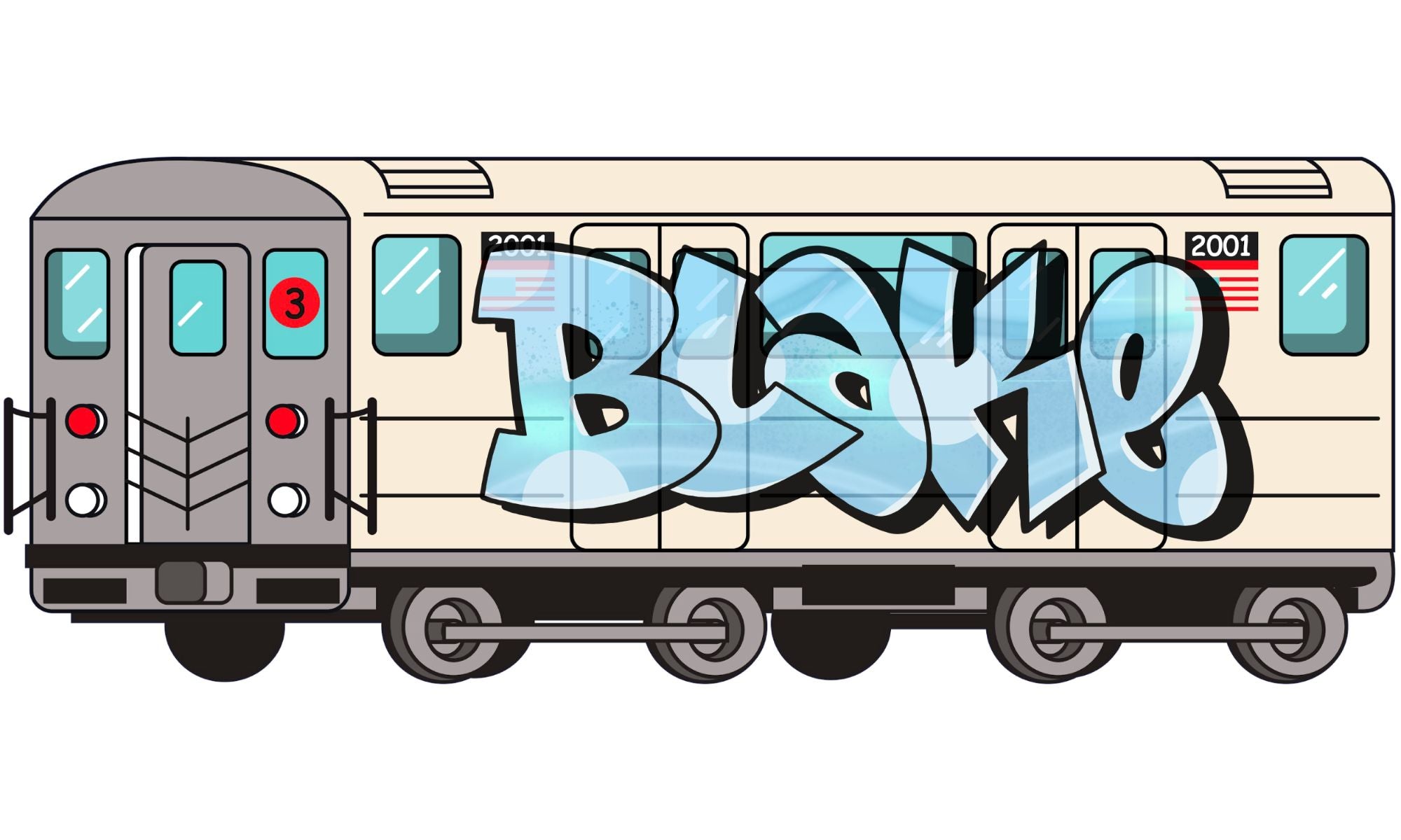 Detail Train Graffiti Art Nomer 6