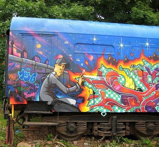 Detail Train Graffiti Art Nomer 7