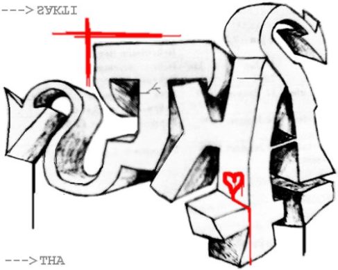 Detail Tulisan Eka Graffiti Nomer 19