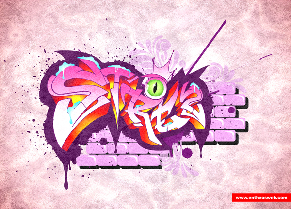 Detail Tulisan Graffiti Dengan Corel Nomer 3