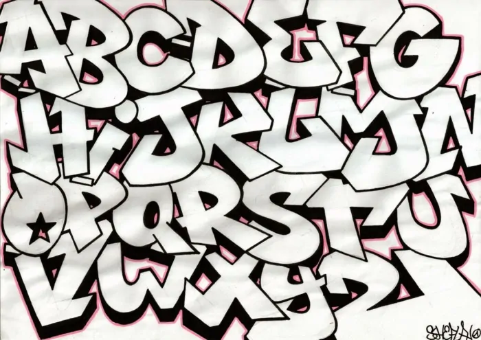 Tulisan Graffiti Di Kertas Abc - KibrisPDR