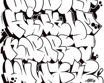 Detail Tulisan Graffiti Limited Edition Nomer 56