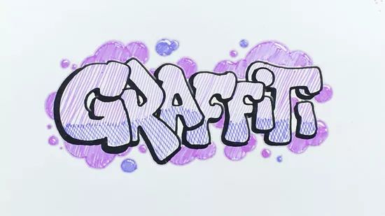 Detail Tulisan Graffiti Purple Nomer 9