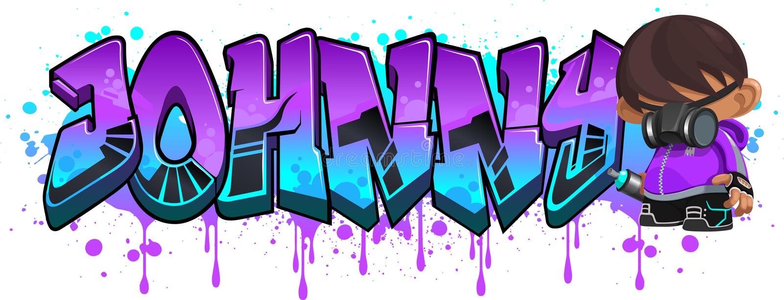 Detail Tulisan Graffiti Purple Nomer 23