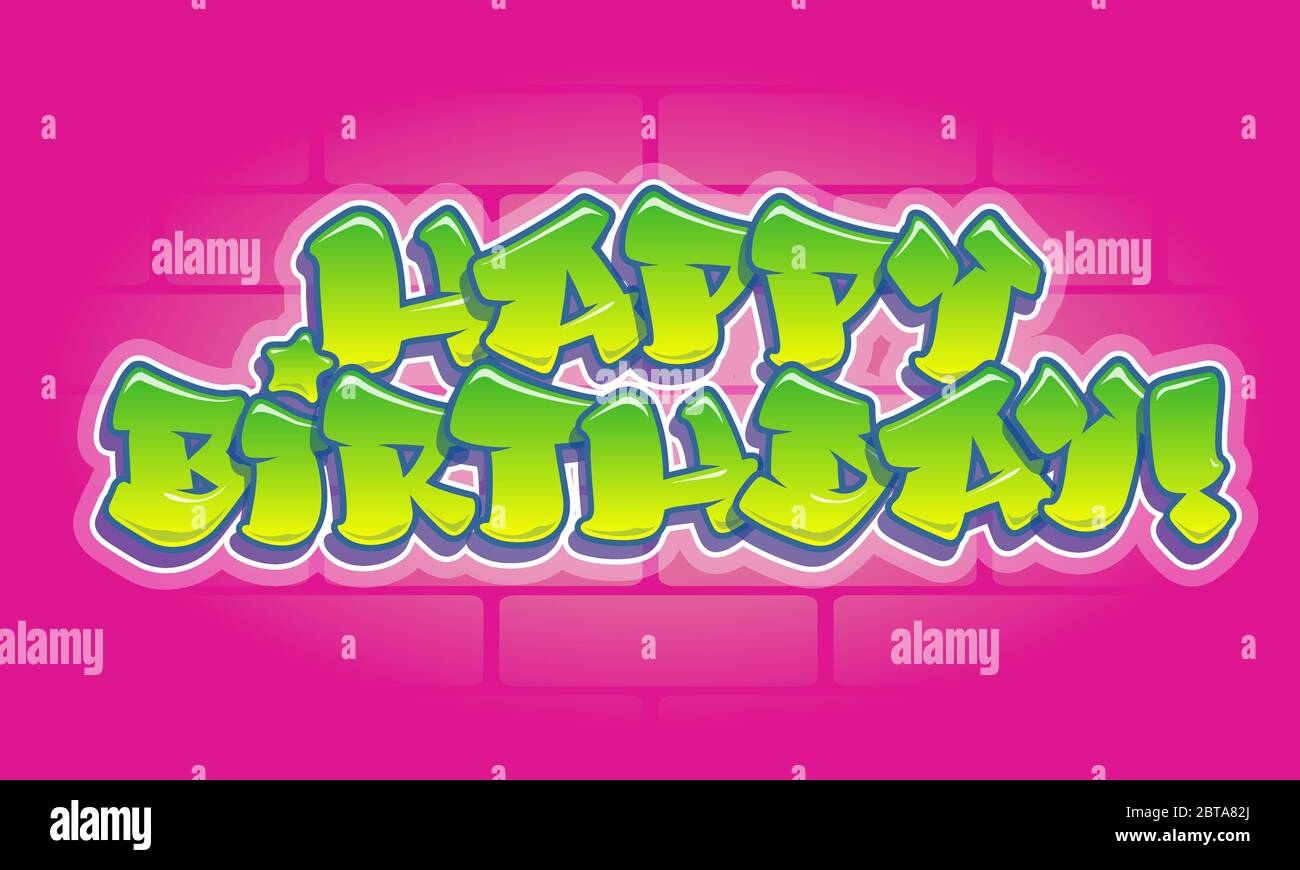 Detail Tulisan Happy Birthday Graffiti Nomer 36